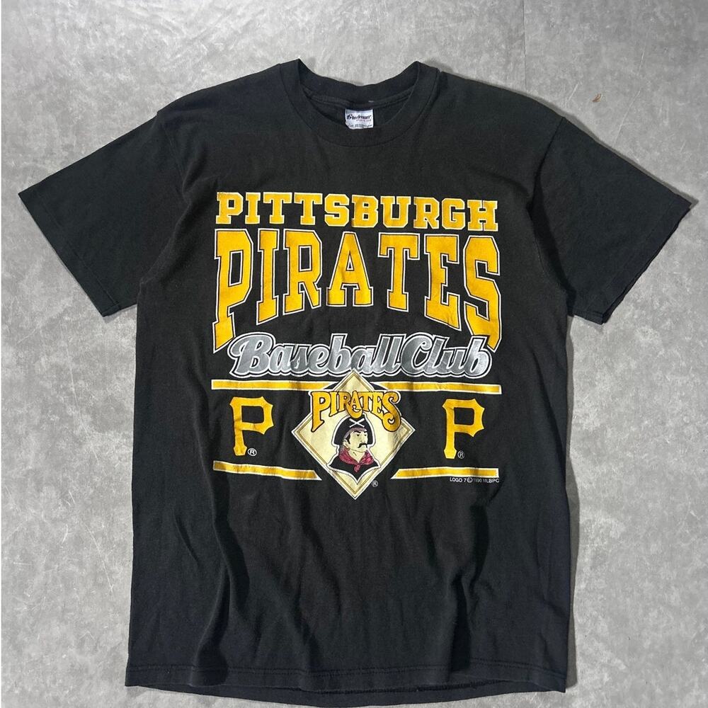 90's Vintage Pittsburgh Pirates Black T-Shirt -L